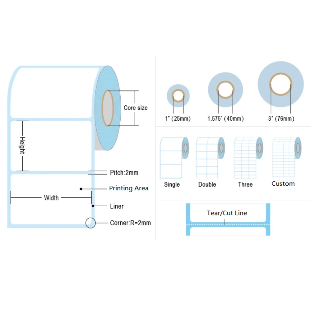 80mmサーマルラベルロール